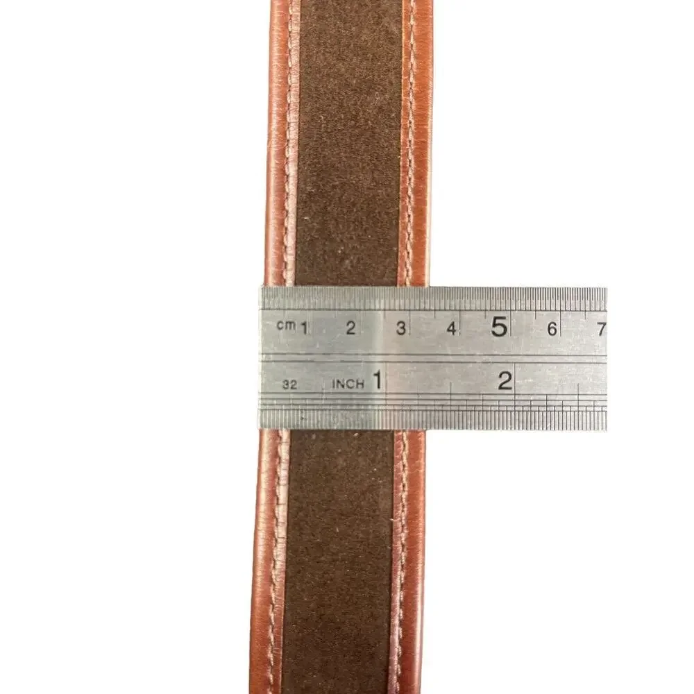Trafalgar Leather Belt Size 42 WOODBURY Mens Brown Handmade Classic USA 1.25